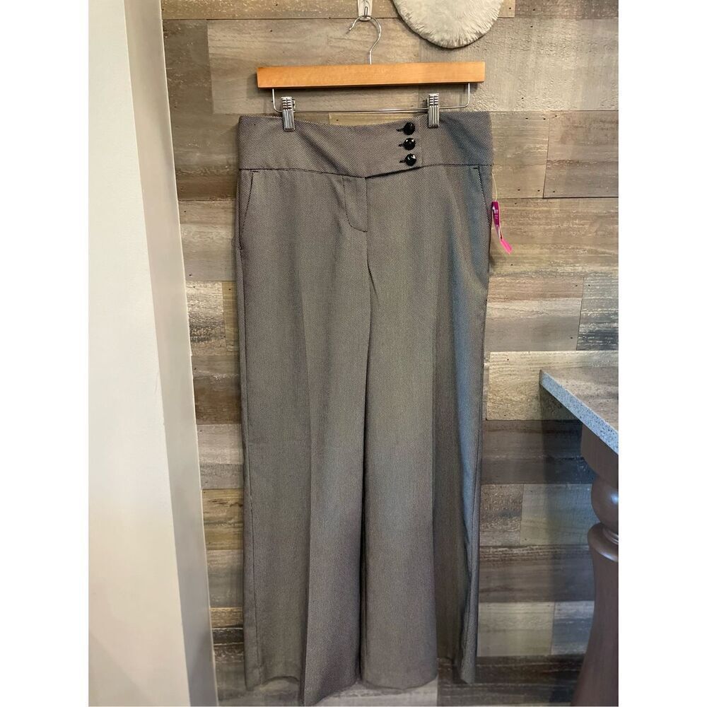 Dots NWT juniors 7/8 dot pattern wide leg dress pants w/side pockets